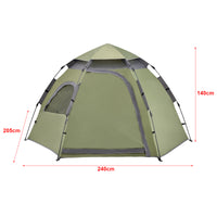 Tenda Pop Up 'Nybro' da Campeggio per 2-3 Persone, Incl. Borsa di Trasporto - Verde [pro.tec]