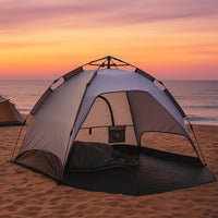 Tenda Pop Up da Spiaggia Mullsjö per 2 Persone Incl. Borsa di Trasporto - Grigio pro.tec