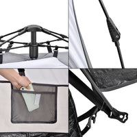 Tenda Pop Up da Spiaggia Mullsjö per 2 Persone Incl. Borsa di Trasporto - Grigio pro.tec