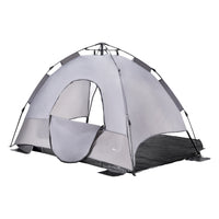 Tenda Pop Up da Spiaggia Mullsjö per 2 Persone Incl. Borsa di Trasporto - Grigio pro.tec