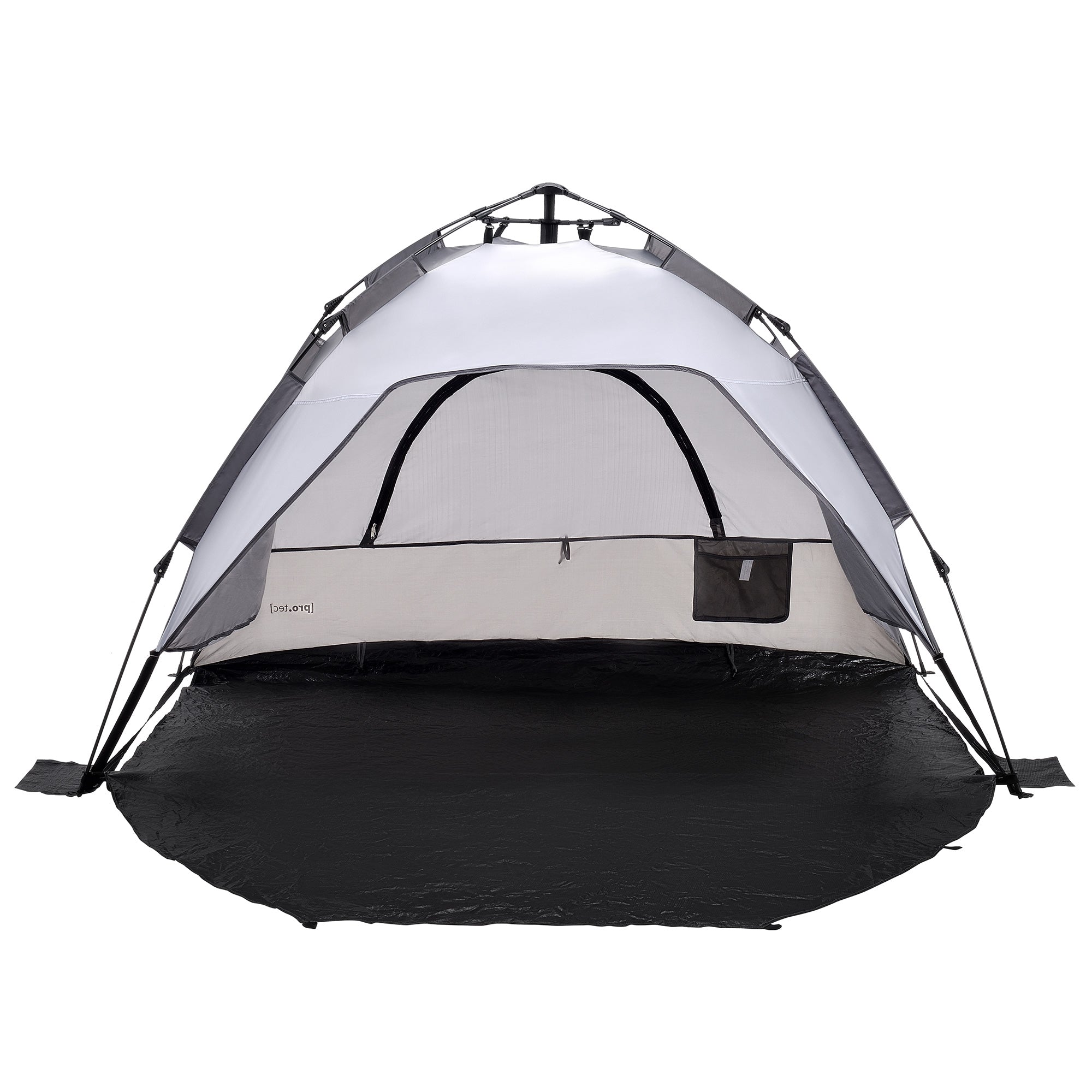 Tenda Pop Up da Spiaggia Mullsjö per 2 Persone Incl. Borsa di Trasporto - Grigio pro.tec