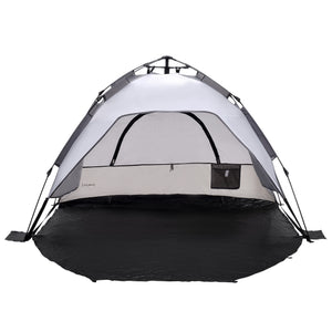 Tenda Pop Up da Spiaggia Mullsjö per 2 Persone Incl. Borsa di Trasporto - Grigio pro.tec