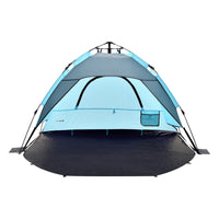 Tenda Pop Up da Spiaggia Mullsjö per 2 Persone Incl. Borsa di Trasporto - Azzurro pro.tec