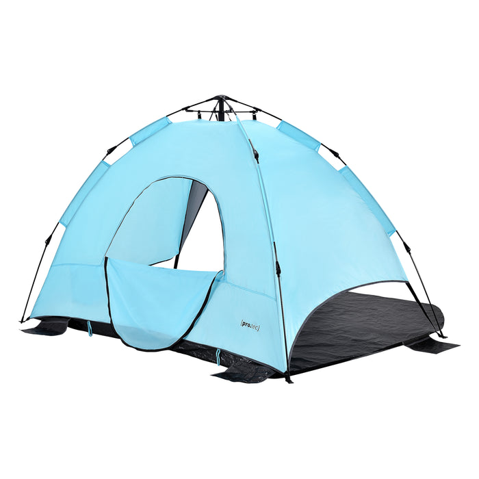 Tenda Pop Up da Spiaggia Mullsjö per 2 Persone Incl. Borsa di Trasporto - Azzurro pro.tec