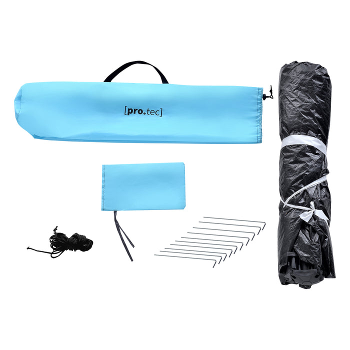 Tenda Pop Up da Spiaggia Mullsjö per 2 Persone Incl. Borsa di Trasporto - Azzurro pro.tec