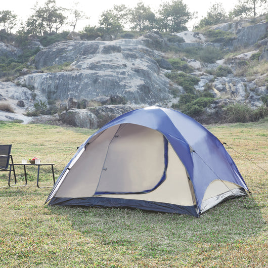 Tenda da Campeggio Bergeijk per 2-3 Persone 213 x 213 x 130 cm Blu pro.tec
