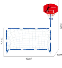 Canestro da basket con rete da calcio, pratica porta da calcio tabello Art.94942