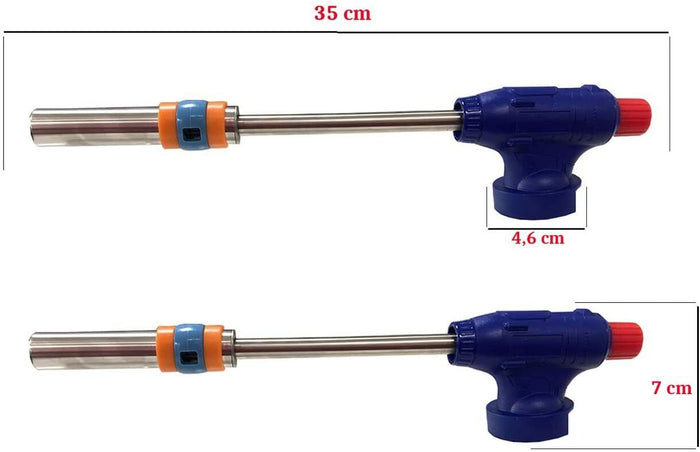 Cannello bruciatore torcia a gas fiamma ossidrica caramellatore 35cm base HM-360