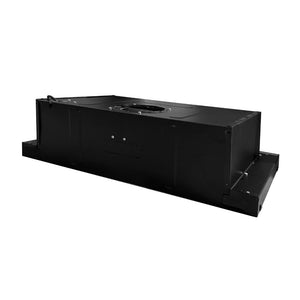 Cappa integrata Kumtel New Slim sottopensile potenza aspirante 250 m3/h luci led 60 nero con frontalino inox