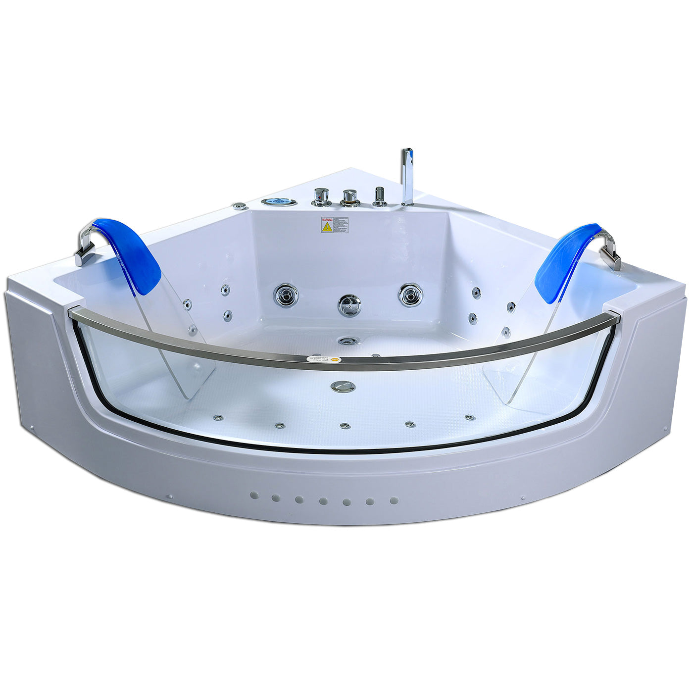 Vasca idromassaggio bianca doppia pompa 152 X 152 cm 19 getti – Capri