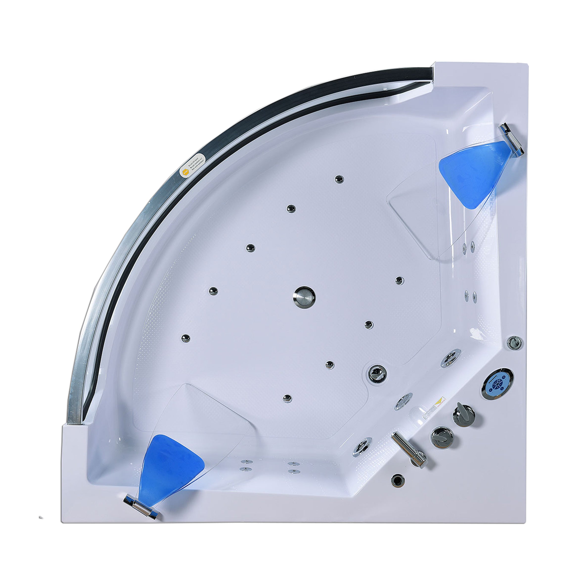 Vasca idromassaggio bianca doppia pompa 152 X 152 cm 19 getti – Capri