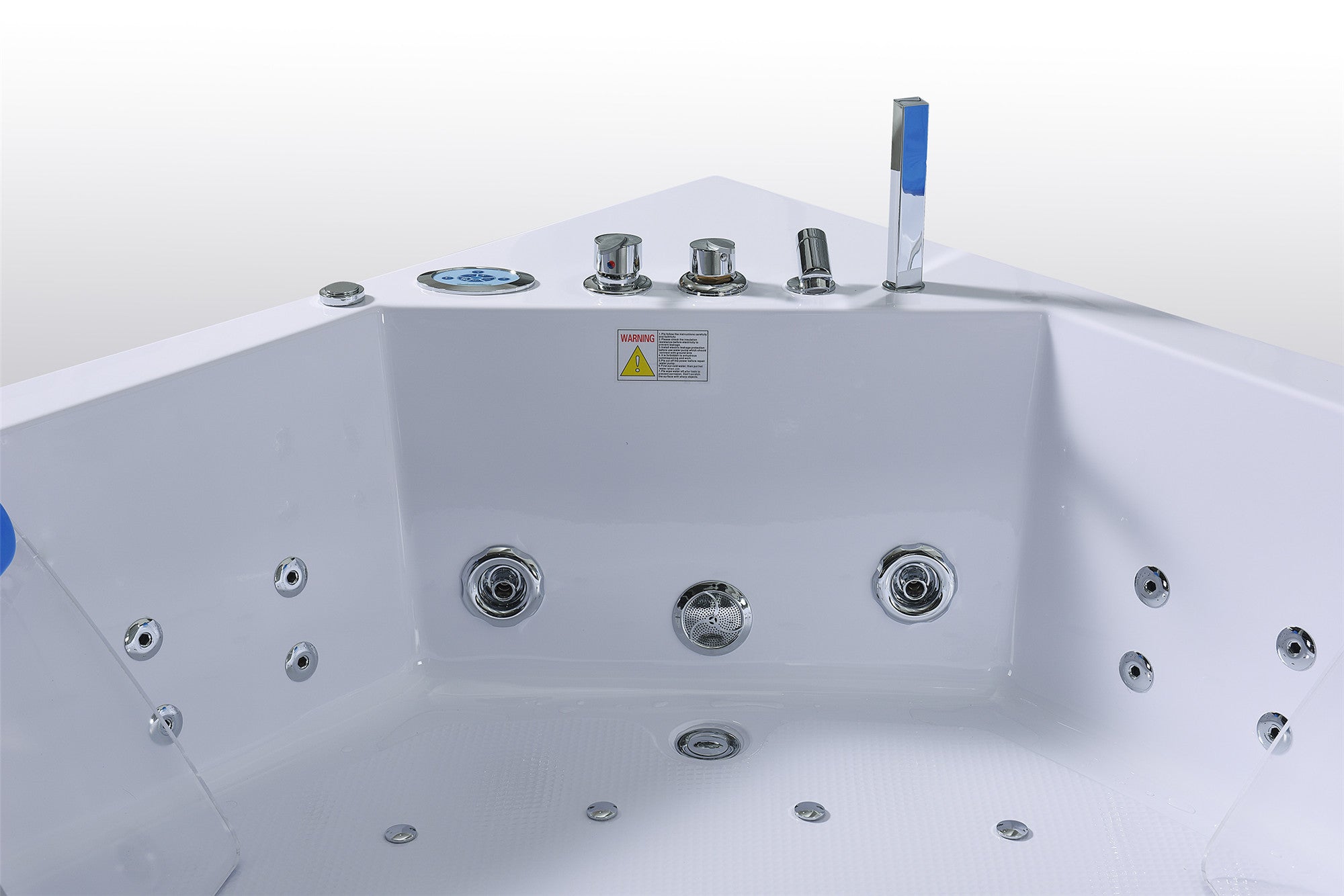 Vasca idromassaggio bianca doppia pompa 152 X 152 cm 19 getti – Capri