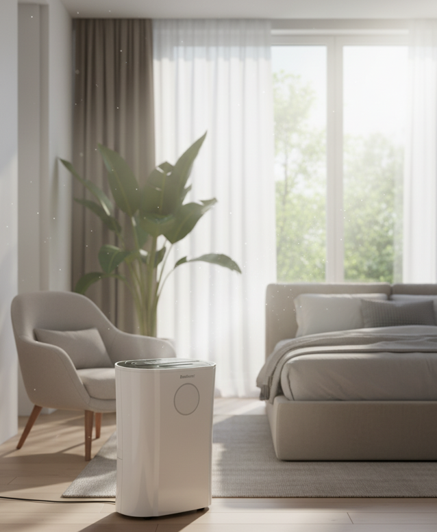 Deumidificatore d'aria Besthem Athea 20L/giorno, serbatoio rimovibile, filtro a carboni attivi