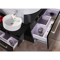 Mobile Bagno Nero 150 cm Lavabo Incluso – Cardellino