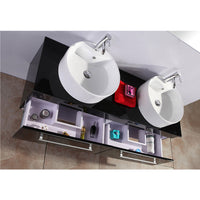 Mobile Bagno Nero 150 cm Lavabo Incluso – Cardellino