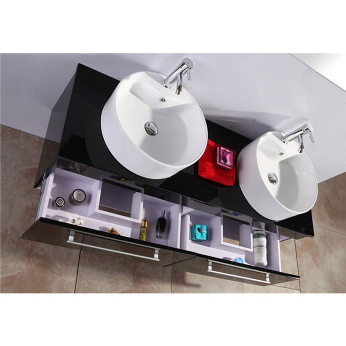 Mobile Bagno Nero 150 cm Lavabo Incluso – Cardellino