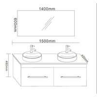 Mobile Bagno Nero 150 cm Lavabo Incluso – Cardellino