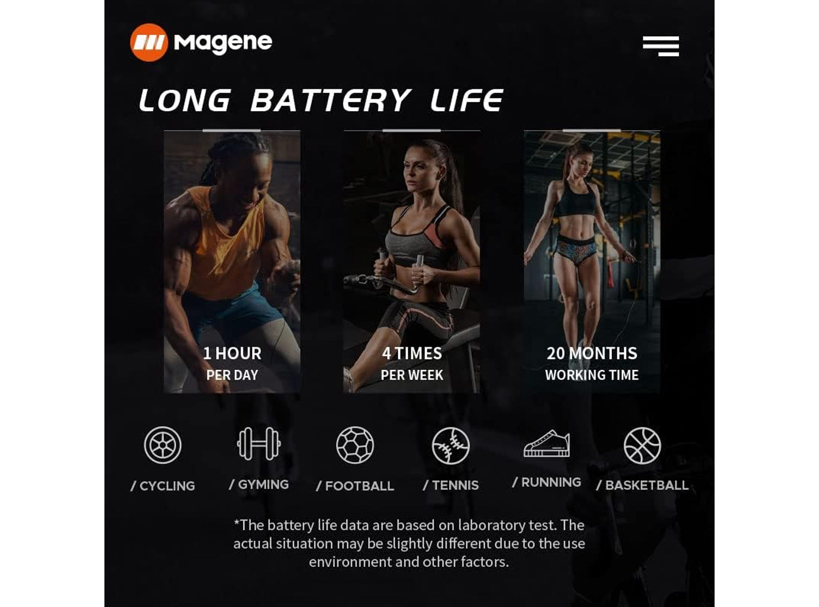 Cardiofrequenzimetro Magene H64  Fascia Toracica con Sensore di Frequenza Cardiaca Protocollo Ant+ Bluetooth Compatibile con App iOS Android