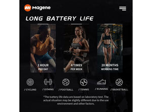 Cardiofrequenzimetro Magene H64  Fascia Toracica con Sensore di Frequenza Cardiaca Protocollo Ant+ Bluetooth Compatibile con App iOS Android