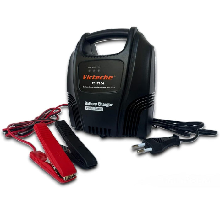 Caricabatteria Auto Moto 12V 4 Amp. Con Pinze Per Auto Moto ART:P817104