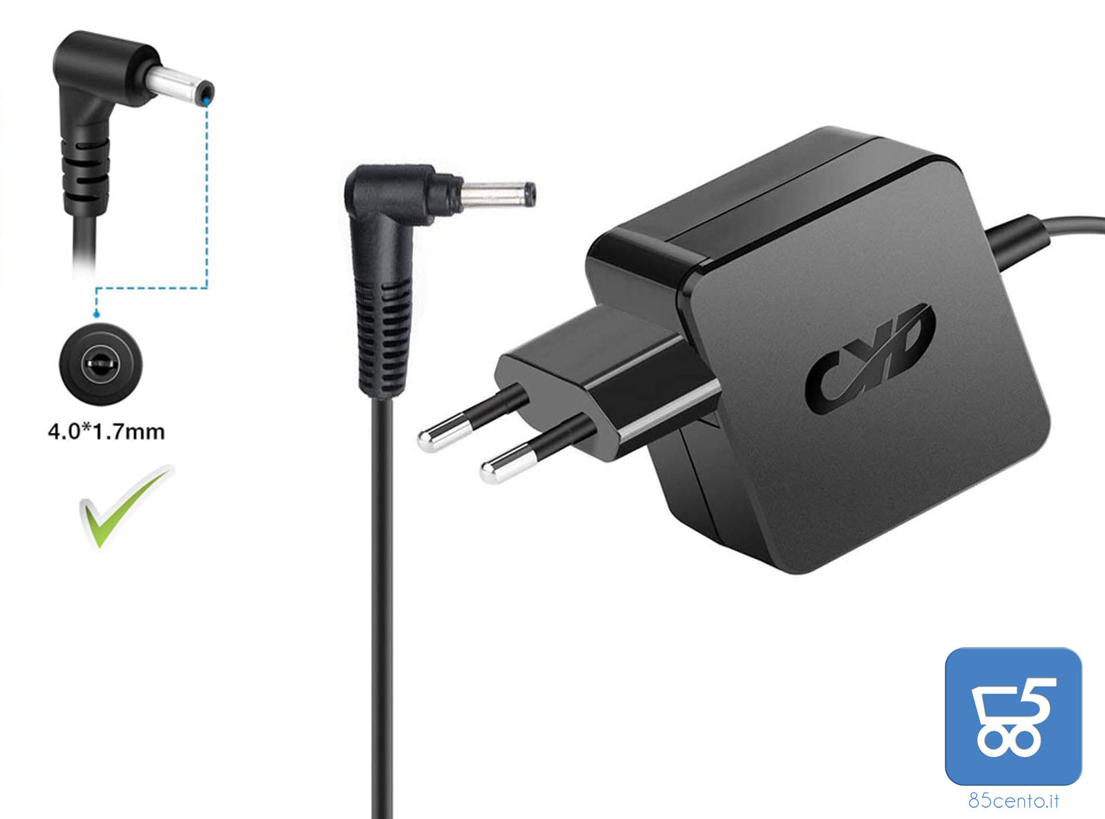 Caricabatteria CYD Notebook Adattatore PC Portatile Alimentatore 45W 20V 2.24A per Lenovo