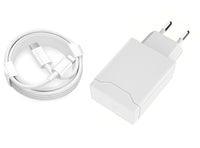 Caricabatteria USB Type-C PD 20W Completo di Cavo Lightning da 2 Metri per Phone 13 12 11 Xs Xr X 8 SE