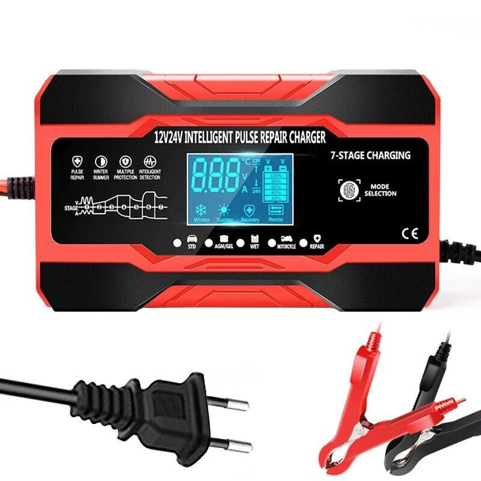 Caricabatteria intelligente 12V 24V ripara batterie auto moto camion DW2023