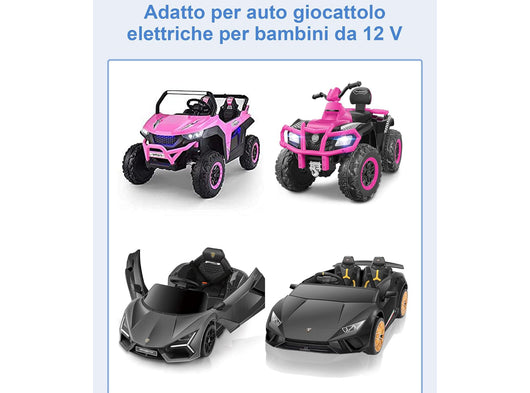 Caricabatterie 12V 1A WUKUR per Auto Elettriche per Bambini Caricatore per Giocattoli Moto SUV ATV Motociclette