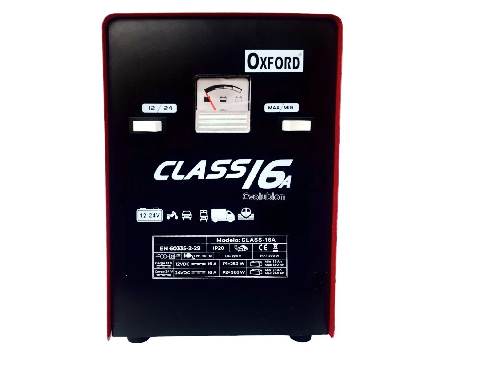 Caricabatterie CLASS 16A per batterie 12V e 24V per auto moto e camper