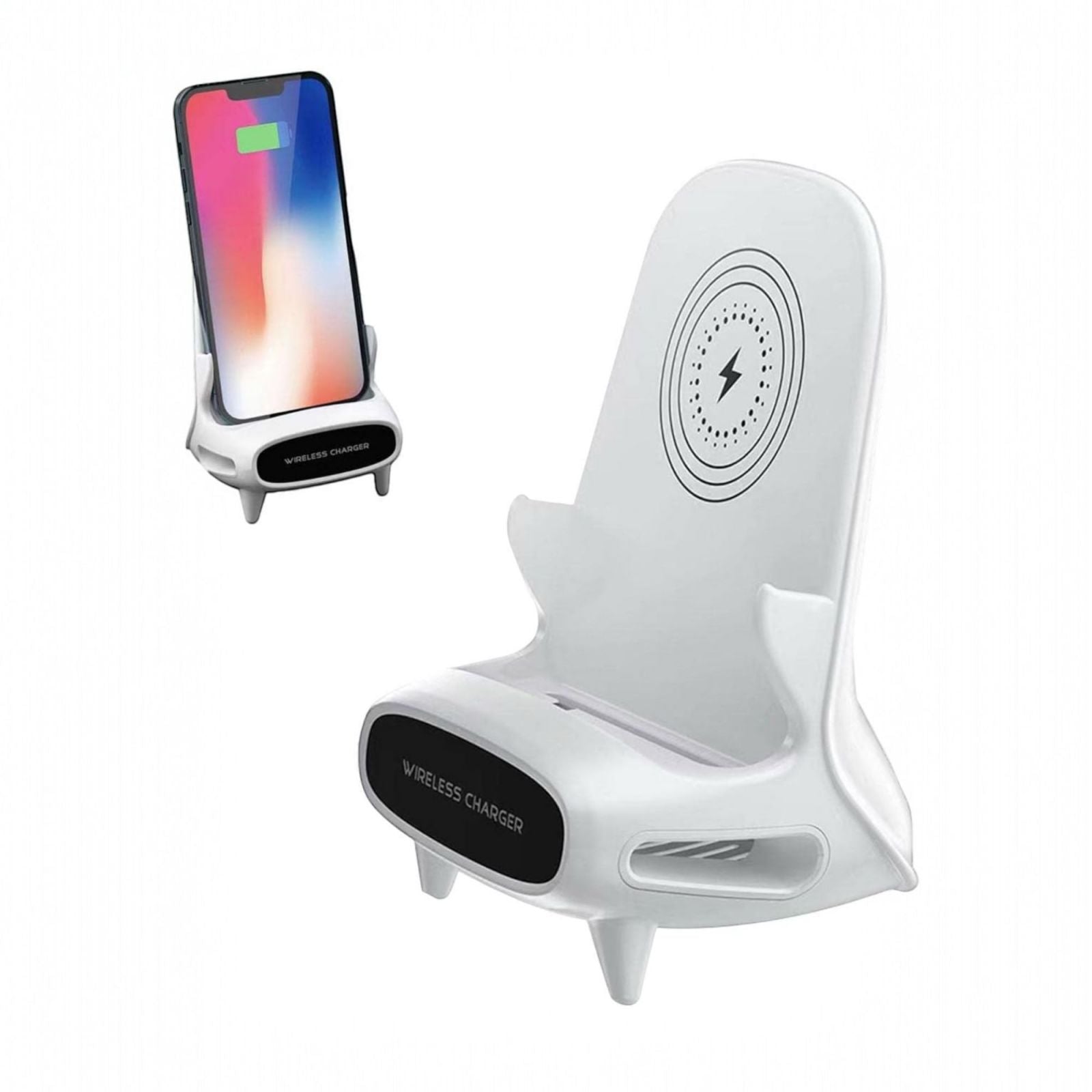 Caricabatterie wireless portatile mini sedia per tutti i telefoni con supporto altoparlante M111