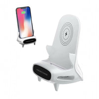 Caricabatterie wireless portatile mini sedia per tutti i telefoni con supporto altoparlante M111
