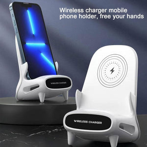 Caricabatterie wireless portatile mini sedia per tutti i telefoni con supporto altoparlante M111