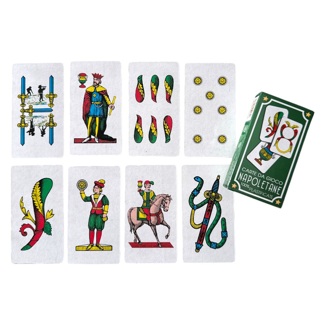Carte Napoletane 40 Carte Plastificate – Mazzo da Gioco Tradizionale Italiano