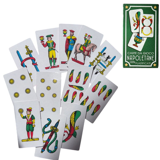Carte Napoletane 40 Carte Plastificate – Mazzo da Gioco Tradizionale Italiano