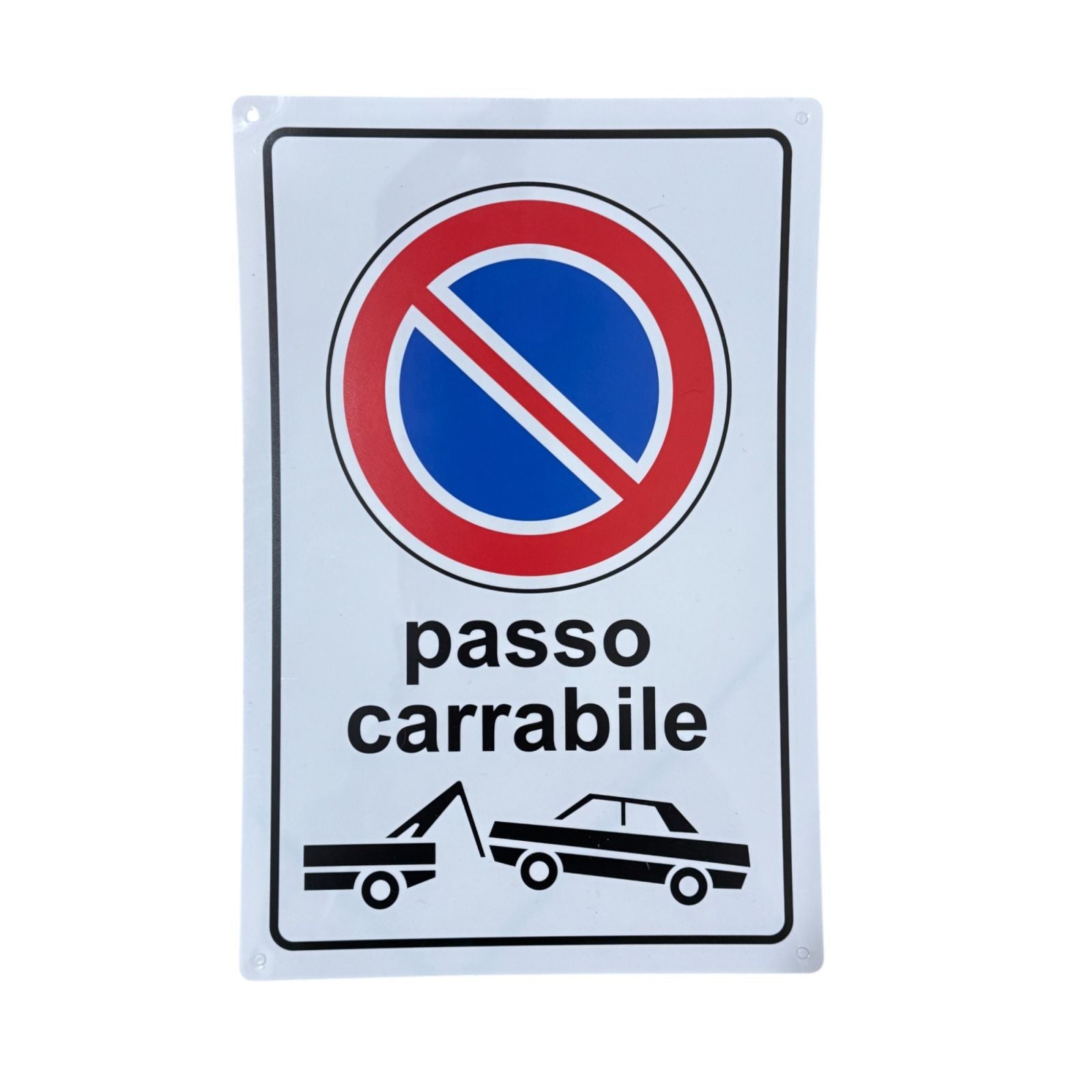 Cartello Passo Carrabile 20x30 cm in Vinile Rigido  Impermeabile e Anti-UV
