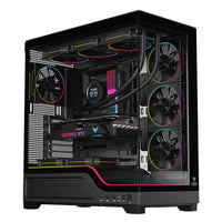 Case SHOWBUI WAVE 82B - Gaming Tower- ATX- 4x12cm ARGB fan- 2xUSB3- Type-C- Darker Temp Glass Side & Front Panel