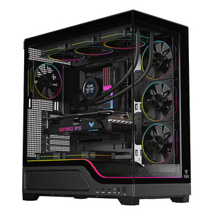 Case SHOWBUI WAVE 82B - Gaming Tower- ATX- 4x12cm ARGB fan- 2xUSB3- Type-C- Darker Temp Glass Side & Front Panel