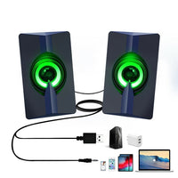 Casse audio 2.0 USb PC altoparlantI per computeR 3W x 2 luce RGB AB-D377