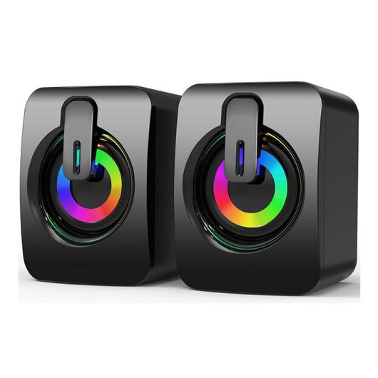 Casse audio 2.0 aux USB altoparlanti luce RGB per PC notebook 6W x 2 AB-D390