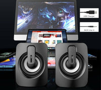 Casse audio 2.0 aux USB altoparlanti luce RGB per PC notebook 6W x 2 AB-D390