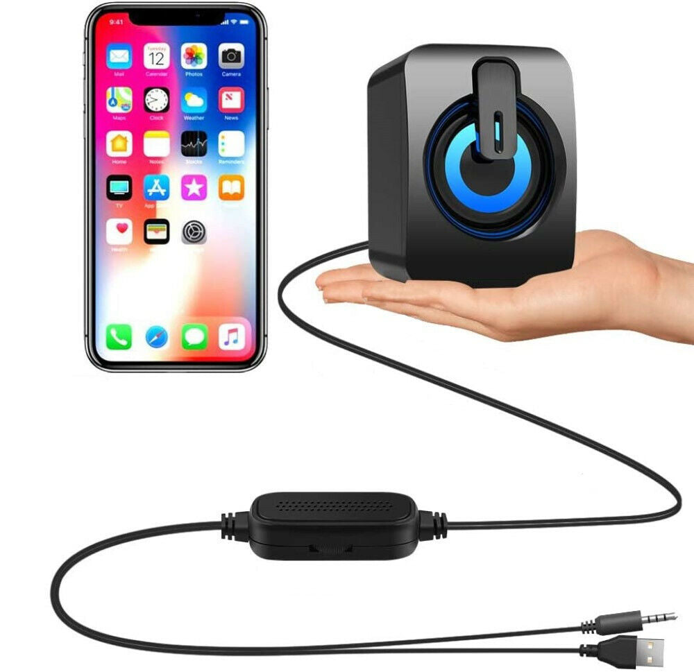 Casse audio 2.0 aux USB altoparlanti luce RGB per PC notebook 6W x 2 AB-D390