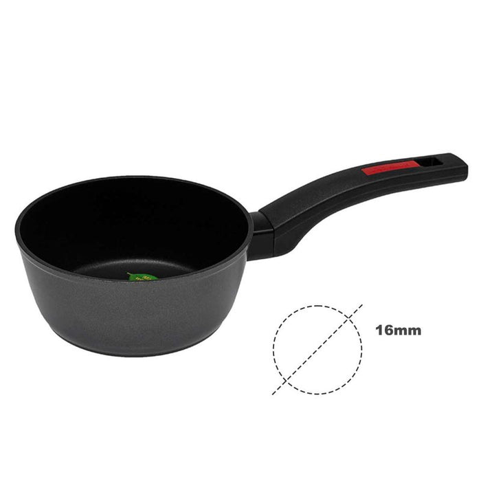 Casseruola Induzione Fonda Antiaderente 1 Manico Lungo Diametro 16cm Spessore 4mm