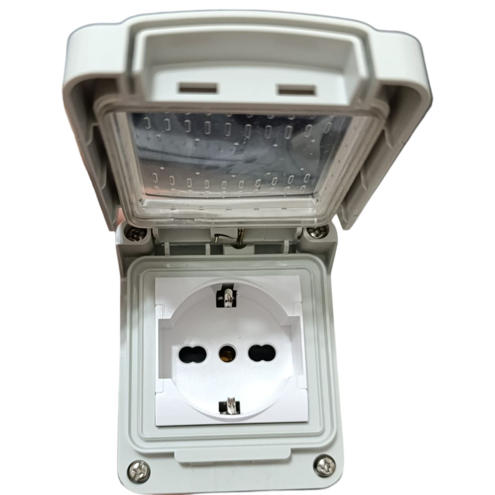 Cassetta Placca Stagno Da Esterno 1 Posto Con Presa Shuko Gia Pronta Uso IP55