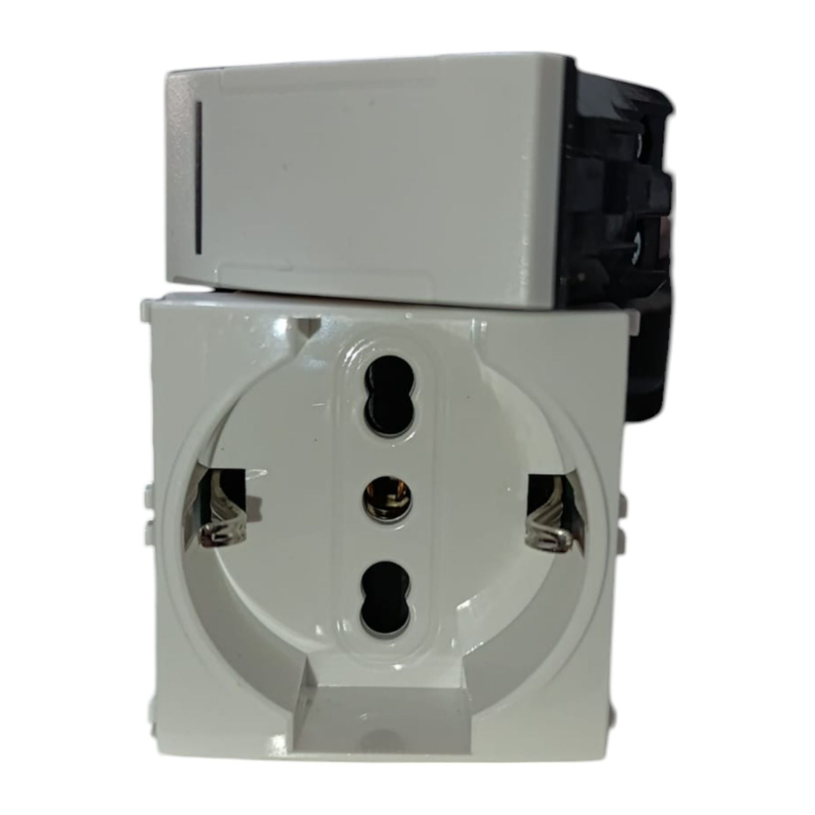 Cassetta Placca Stagno Da Esterno 2 Posti Con Presa Shuko e Interruttore IP55