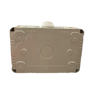 Cassetta elettrica pronta all'uso per interni IP40 presa 1 Schuko + 2 Bipasso