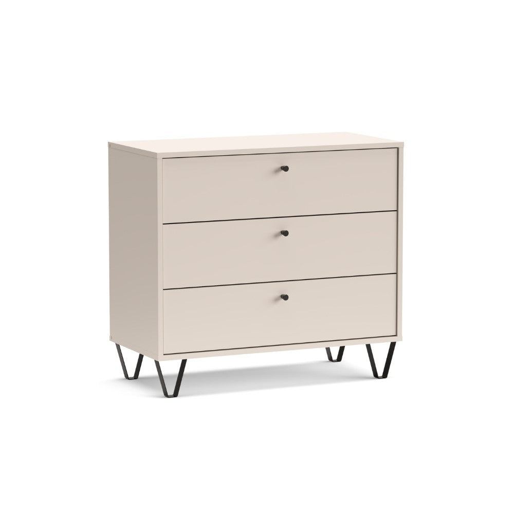 Cassettiera Aldo3 con 3 cassetti colore cashemere