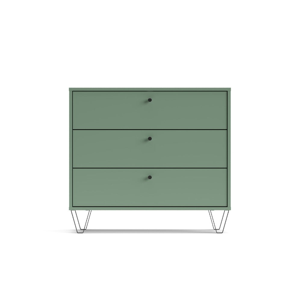 Cassettiera Aldo3 con 3 cassetti colore verde