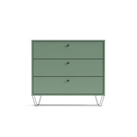 Cassettiera Aldo3 con 3 cassetti colore verde