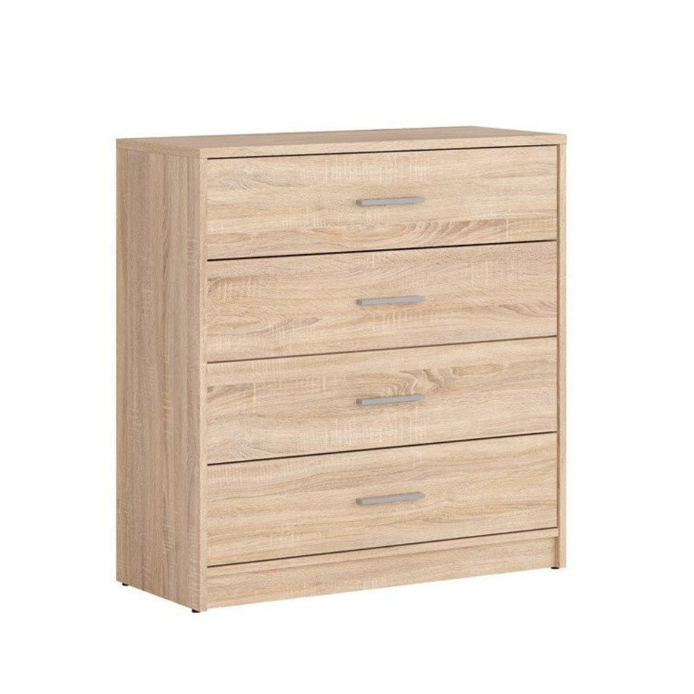 Cassettiera Nepo 4 cassetti colore rovere