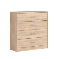 Cassettiera Nepo 4 cassetti colore rovere